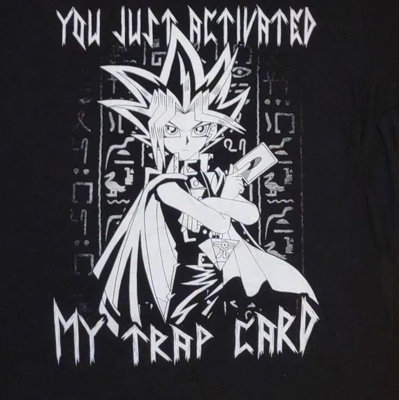 1996 Kazuki Takahashi Shirts | Men's Yu-Gi-Oh! Trap Card T-Shirt | Color: Black/White | Size: L | Rosebethmarquez's Closet